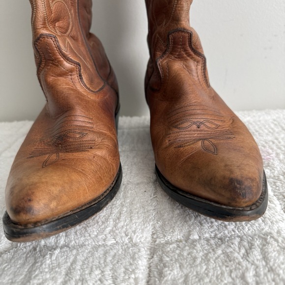 Masterson Mens Western Pull On Work Cowboy Boots Size 10D Leather Rugged - Picture 3 of 13